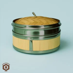بخارپز بامبو سنتی چینی دور استیل